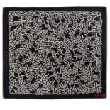 KEITH HARING (1958-1990) Tapis &#171; Sans titre &#187;1985Edition Elis&#233;e num&#233;rot&#233...