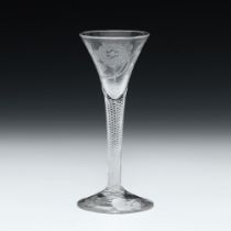 A Jacobite wine glass Circa 1750