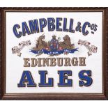 A late 19th early 20th century Campbell & Co Edinburgh ales, Edinburgh framed advertisement poster