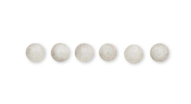 A set of six silver 'Fireball' buttons, Malcolm Appleby