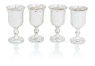 A set of four George IV goblets By J W Howden & Co, Edinburgh, 1823