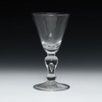 A rare Jacobite diamond point engraved baluster goblet circa 1720