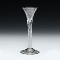 A Jacobite cordial glass circa 1750