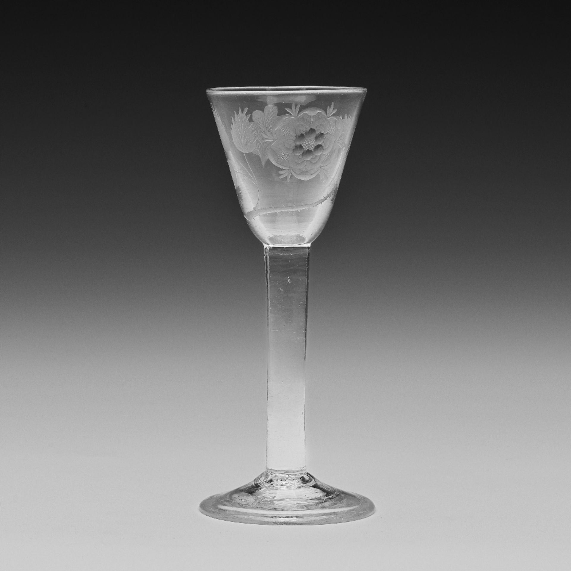 A Jacobite wine glass Circa 1750