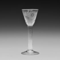 A Jacobite wine glass Circa 1750