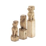 Of Sir Robert Lorimer Interest: three wooden carvings probably by the Clow brothers