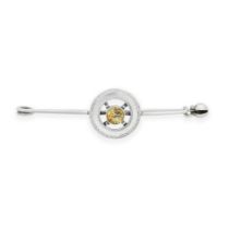 A silver and citrine kilt-pin, Robb of Ballater