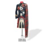A composite King's Own Scottish Borderers 'Pipe Majors' uniform circa 1950 (168cm high)