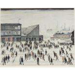 Laurence Stephen Lowry R.A. (British, 1887-1976) Going to the Match Offset lithograph in colours,...