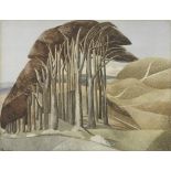 After Paul Nash (British, 1889-1946) Wood on the Downs Offset lithograph in colours, on wove pape...