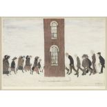 Laurence Stephen Lowry R.A. (British, 1887-1976) Meeting Point Offset lithograph in colours, 1973...