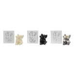 KAWS (American, born 1974) Holiday Changbai Mountain The complete set of three painted cast vinyl...