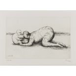 Henry Moore O.M., C.H. (British, 1898-1986) Mother and Child X, from Mother and Child Etching wit...