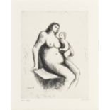 Henry Moore O.M., C.H. (British, 1898-1986) Mother and Child V, from Mother and Child Etching wit...