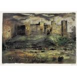 John Piper C.H. (British, 1903-1992) Framlingham Castle Screenprint in colours, 1971, on J. Gree...