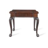 A late George II or early George III mahogany tea table