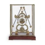 A late 20th century John Harrison replica brass grasshopper escapement 'sea clock' timepiece th...