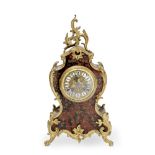 A mid-19th century French Boulle work eight day table clock signed and numbered Vincenti & Cie,...