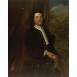 Circle of John Theodore Heins Senior (1697-1756 Norwich) Portrait of a gentleman, three-quarter-...