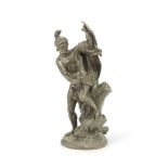 After Jean Bulio (French, 1827-1911): A bronze figure of a classical male warrior