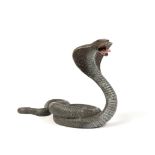 An Austrian style cold painted and patinated model of a snake in the manner of Franz Bergman (Au...