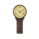 A late 18th / early 19th century and later japanned 'Act of Parliament' or tavern timepiece th...