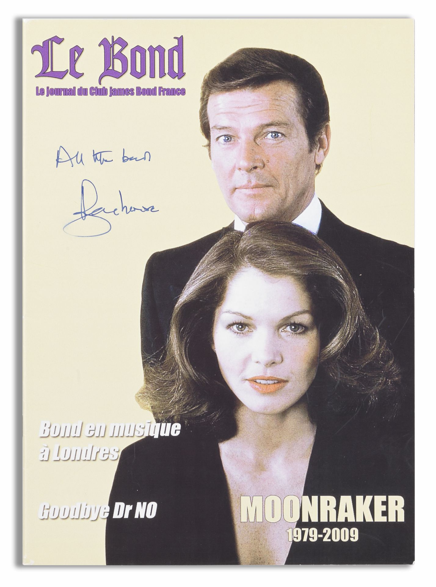 An issue of the magazine Le Bond signed by Sir Roger Moore 2009