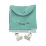 Tiffany & Co: A pair of silver-plated cufflinks (3)