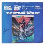 A signed The Spy Who Loved Me vinyl motion picture soundtrack