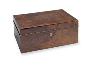 A walnut cigar humidor together with other cigar related items (6)