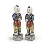 Two Chinese 19th century porcelain laughing boys (10)