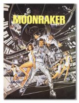 A film programme for Moonraker signed by Sir Roger Moore 1979