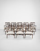 Andrew John Milne Set of twelve dining chairs, designed circa 1953