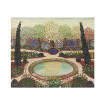 Jean BUSQUETS (1895-1962) Jardin au Parc de Saint-Cloud