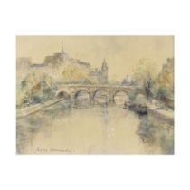 GEORGES DOMINIQUE ROUAULT (FRANCAIS, 1904-2002) Pont Marie, Paris sign&#233; 'Georges Rouault' (...