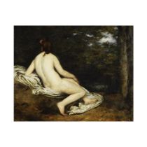 GEORGES BELLENGER (ROUEN 1847-1915 PARIS) La baigneuse