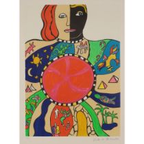 NIKI DE SAINT PHALLE (1930-2002) The Desert Lady 1993Lithographie en couleurs sur v&#233;lin Sig...