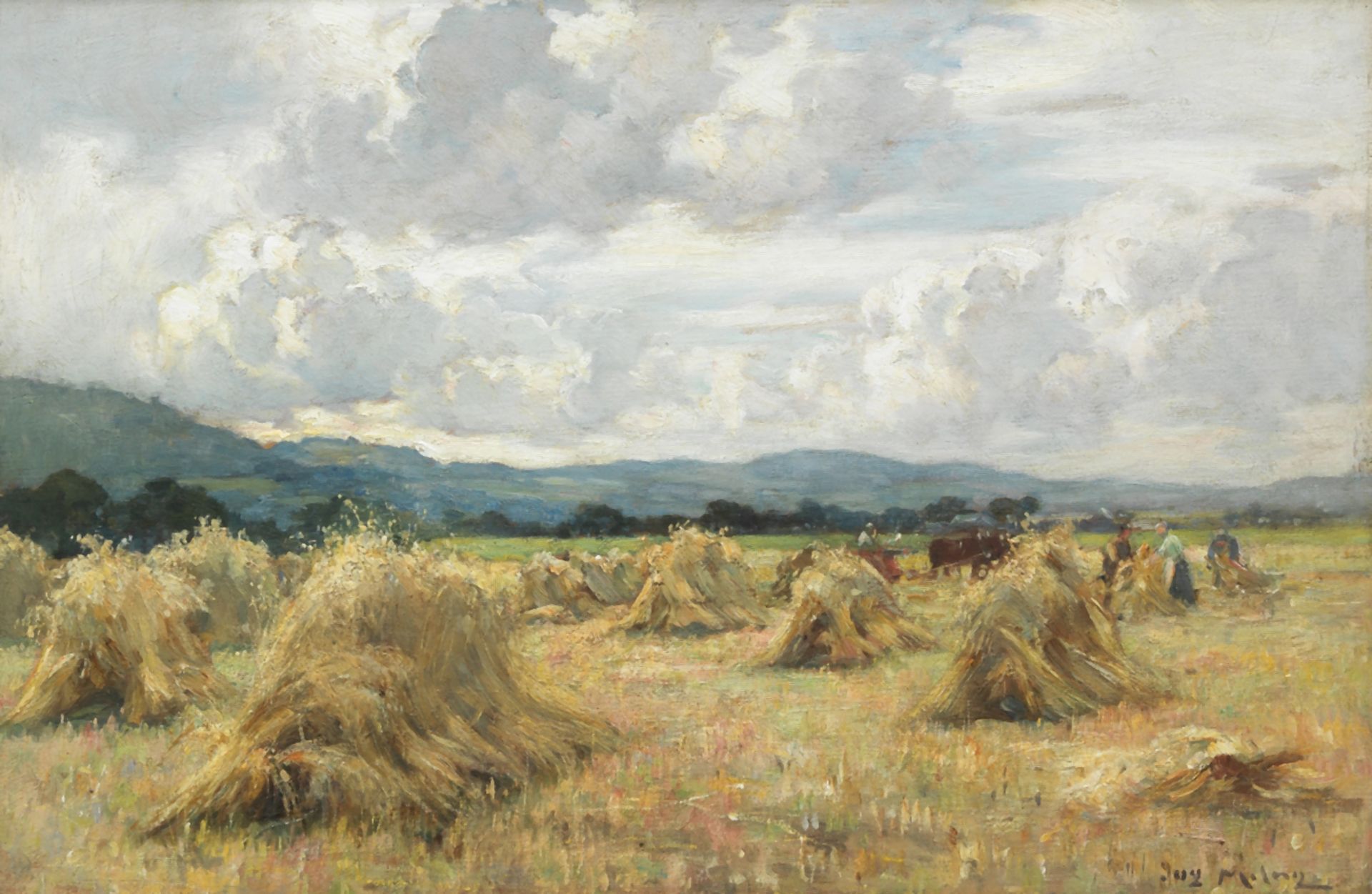 Joseph Milne (British, 1857-1911) Taking in the Harvest