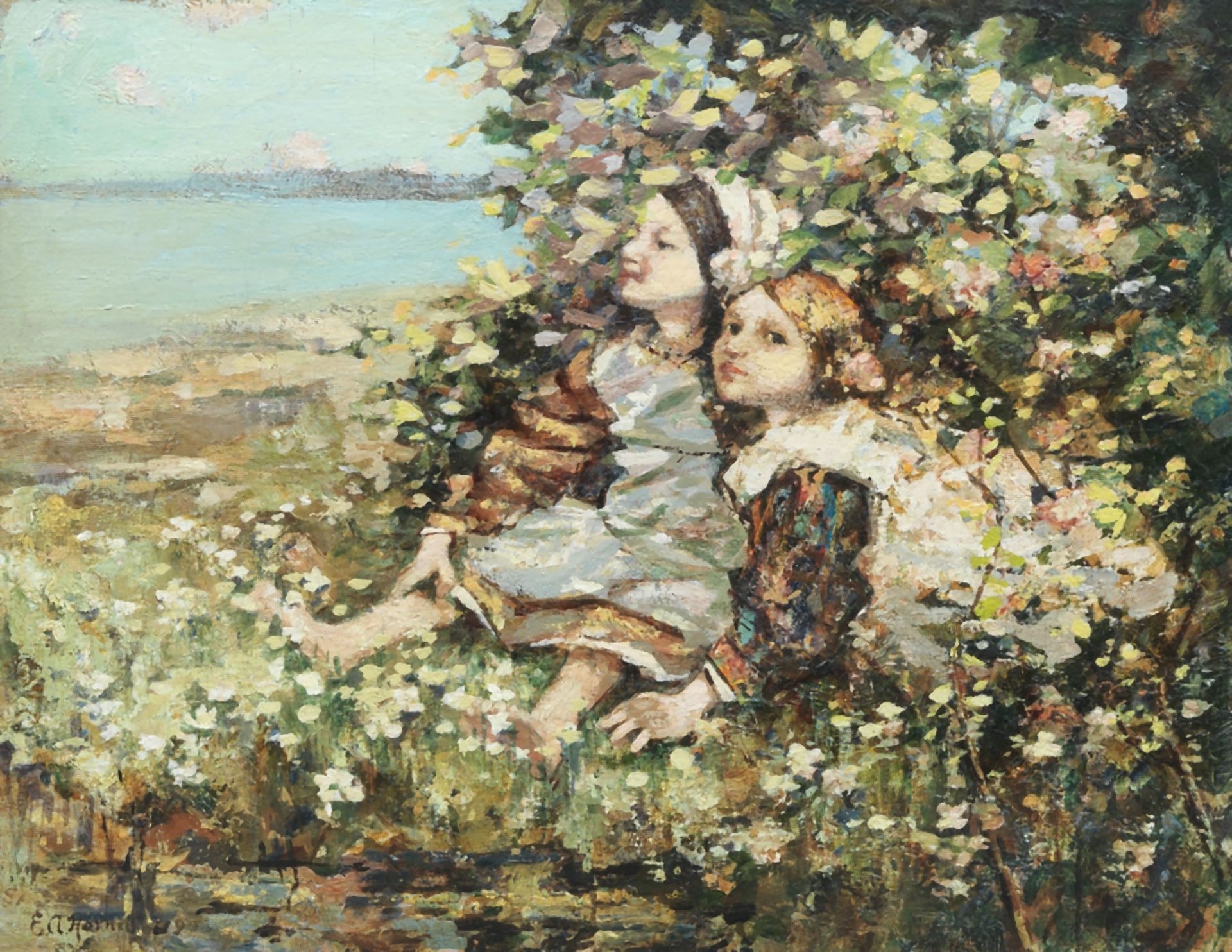 Edward Atkinson Hornel (British, 1864-1933) Wild Blossoms