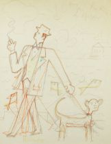 JEAN COCTEAU (1889-1963) &#201;tude pour 'Hommage &#224; Paul Klee' (recto); &#201;tude pour le ...