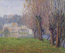 GUSTAVE CARIOT (1872-1950) Corps de ferme &#224; l'automne (Painted in 1918)