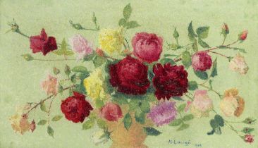 ACHILLE LAUG&#201; (1861-1944) Bouquet de roses (Painted in 1918)