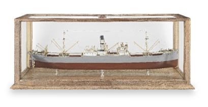 A Shipbuilder's Model of the Cargo Ship Kingswood, English, circa 1929,