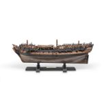 A Scale Model of the Porcupine-Class Post Ship H.M.S. Pandora, Modern, 13in x 32in x 8in (33cm ...