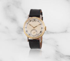 Breguet. An 18K yellow and white gold manual wind wristwatch Breguet. Montre bracelet en or jaun...