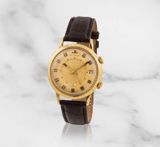 Jaeger-LeCoultre. An 18K gold bumper automatic wristwatch with alarm Jaeger-LeCoultre. Montre br...