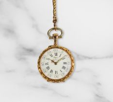 Breguet. An 18K rose gold open face keyless wind pocket watch Breguet. Montre de gousset &#224; ...