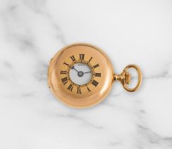 Patek Philippe. An 18K rose gold keyless wind half hunter pocket watch Patek Philippe. Montre de...