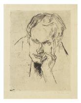 HEINRICH NAUEN (1880-1940) Erich Heckel, 1914 Sheet 37 x 27.8cm (14 9/16 x 10 15/16in).