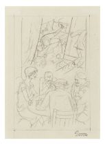 GEORGE GROSZ (1893-1959) Die Nacht von Mord und Gl&#252;cksspiel (The night of murder and gamble...